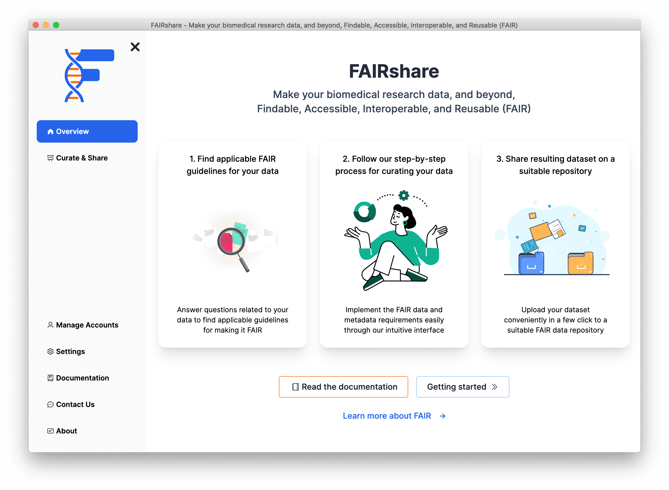 Screenshot of FAIRshare